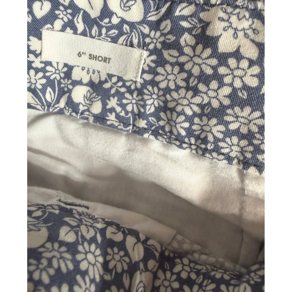 LOFT Outlet Womens Blue White Floral Cotton 6 Inch Inseam Shorts Size 4 - Picture 5 of 6